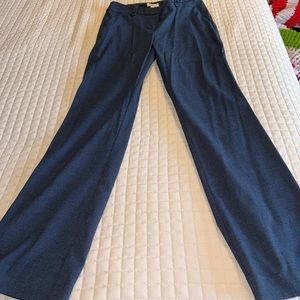 LOFT Blue Tweed-Like Curvy Trousers - 4